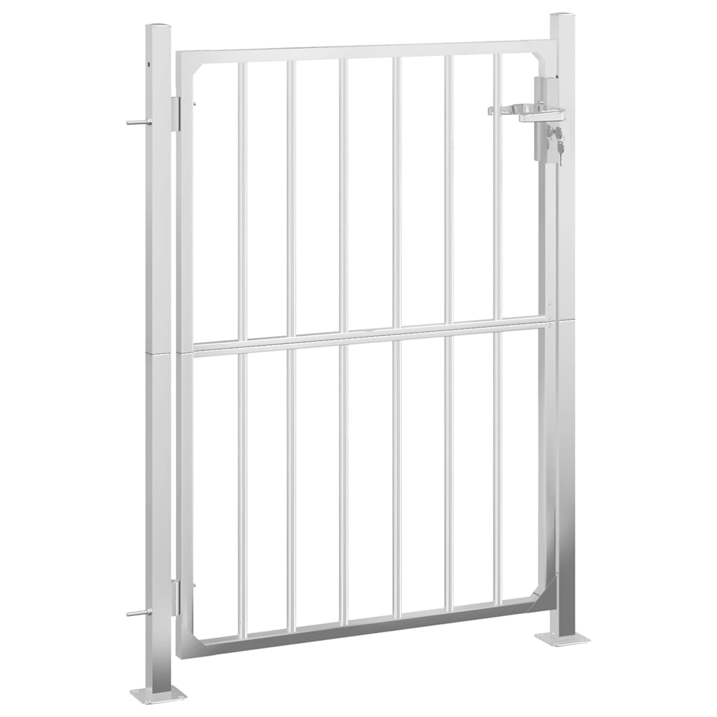 Puerta de jardín 100x145 cm de acero inoxidable