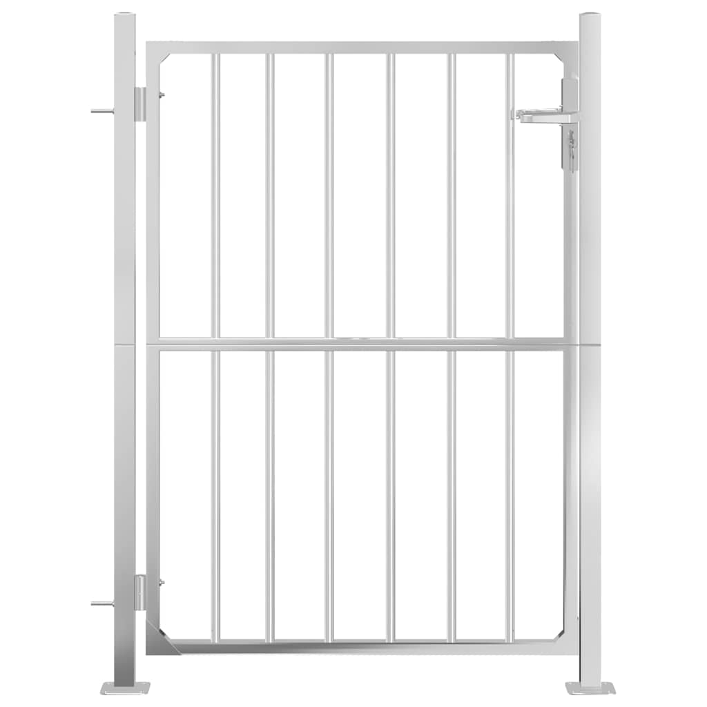 Puerta de jardín 100x145 cm de acero inoxidable