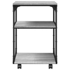 Soporte de impresora 3 niveles gris Sonoma 43x48x64 cm