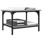 Soporte de impresora 2 niveles gris Sonoma 50x40x38 cm