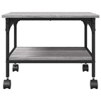 Soporte de impresora 2 niveles gris Sonoma 50x40x38 cm