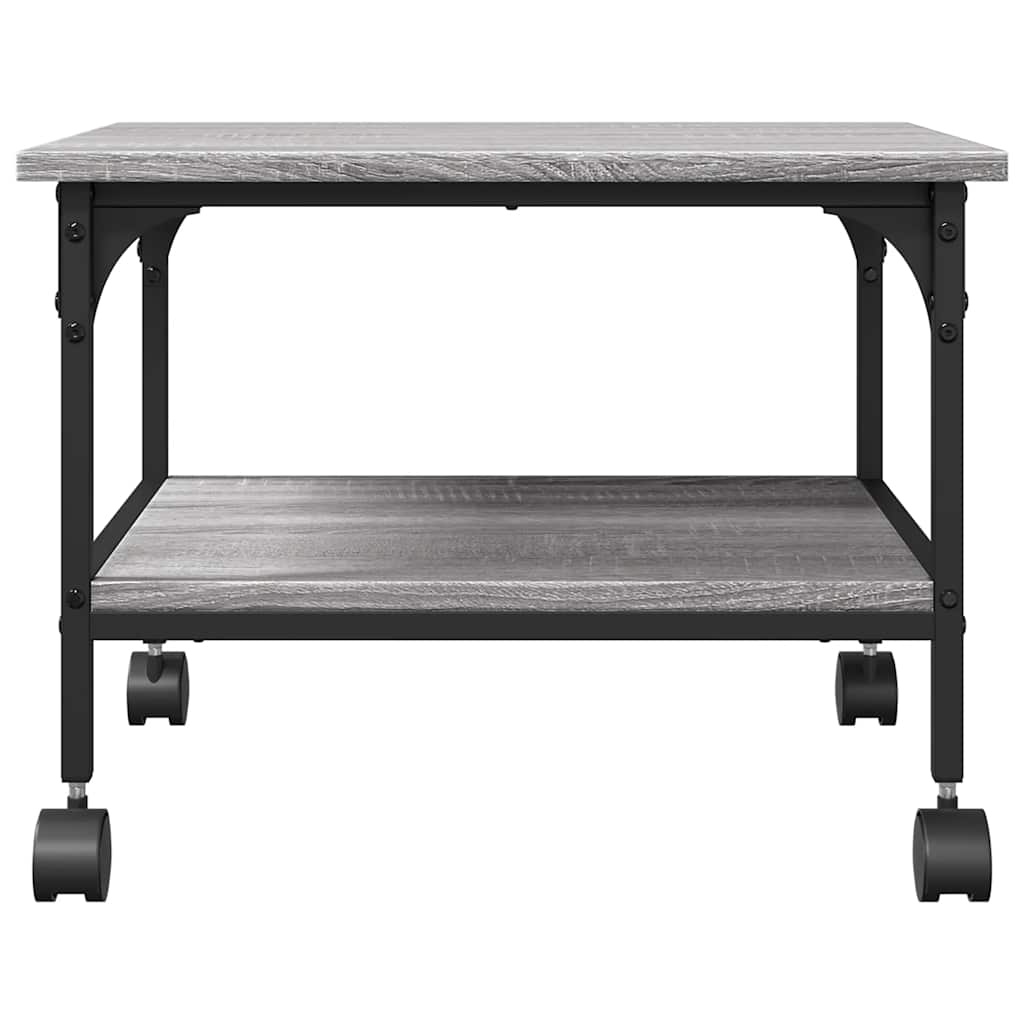 Soporte de impresora 2 niveles gris Sonoma 50x40x38 cm