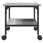 Soporte de impresora 2 niveles gris Sonoma 50x40x38 cm
