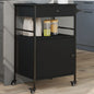 Kitchen trolley engineered wood smoked oak 60.5x31x72.5 cm