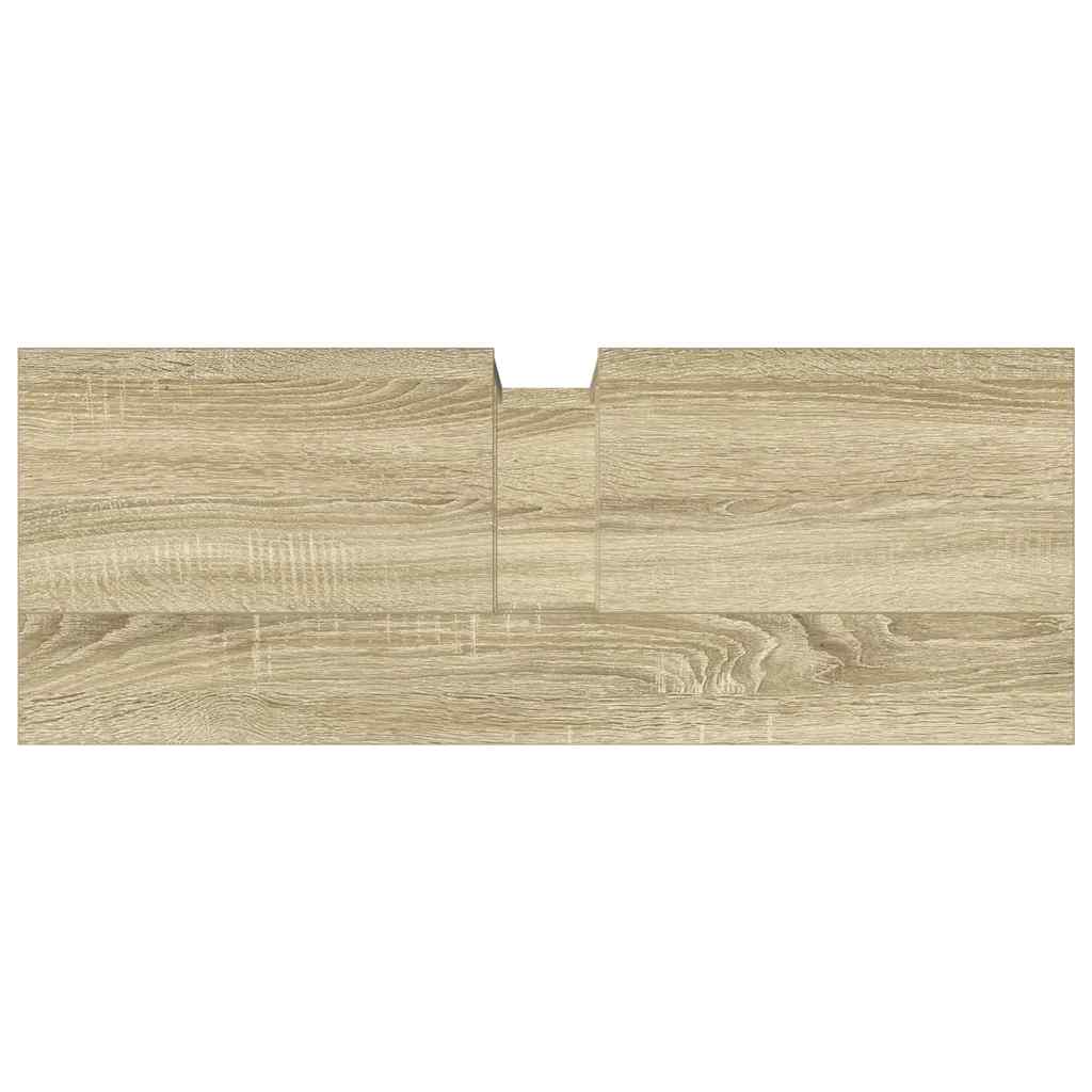 Armario lavabo baño madera ingeniería roble Sonoma 80x30x60 cm