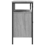 Armario lavabo baño madera ingeniería gris Sonoma 80x30x60 cm