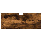 Armario lavabo baño madera ingeniería roble ahumado 80x30x60 cm