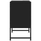 Armario para lavabo de baño madera ingeniería negro 60x33x60 cm