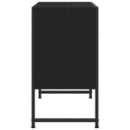 Armario de lavabo de baño madera ingeniería negro 80x33x60 cm