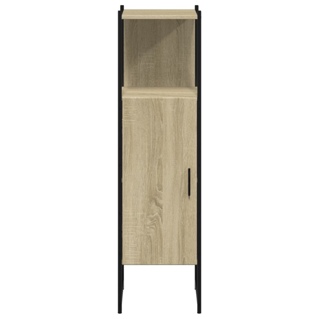 Armario de baño madera ingeniería roble Sonoma 33x33x120,5 cm