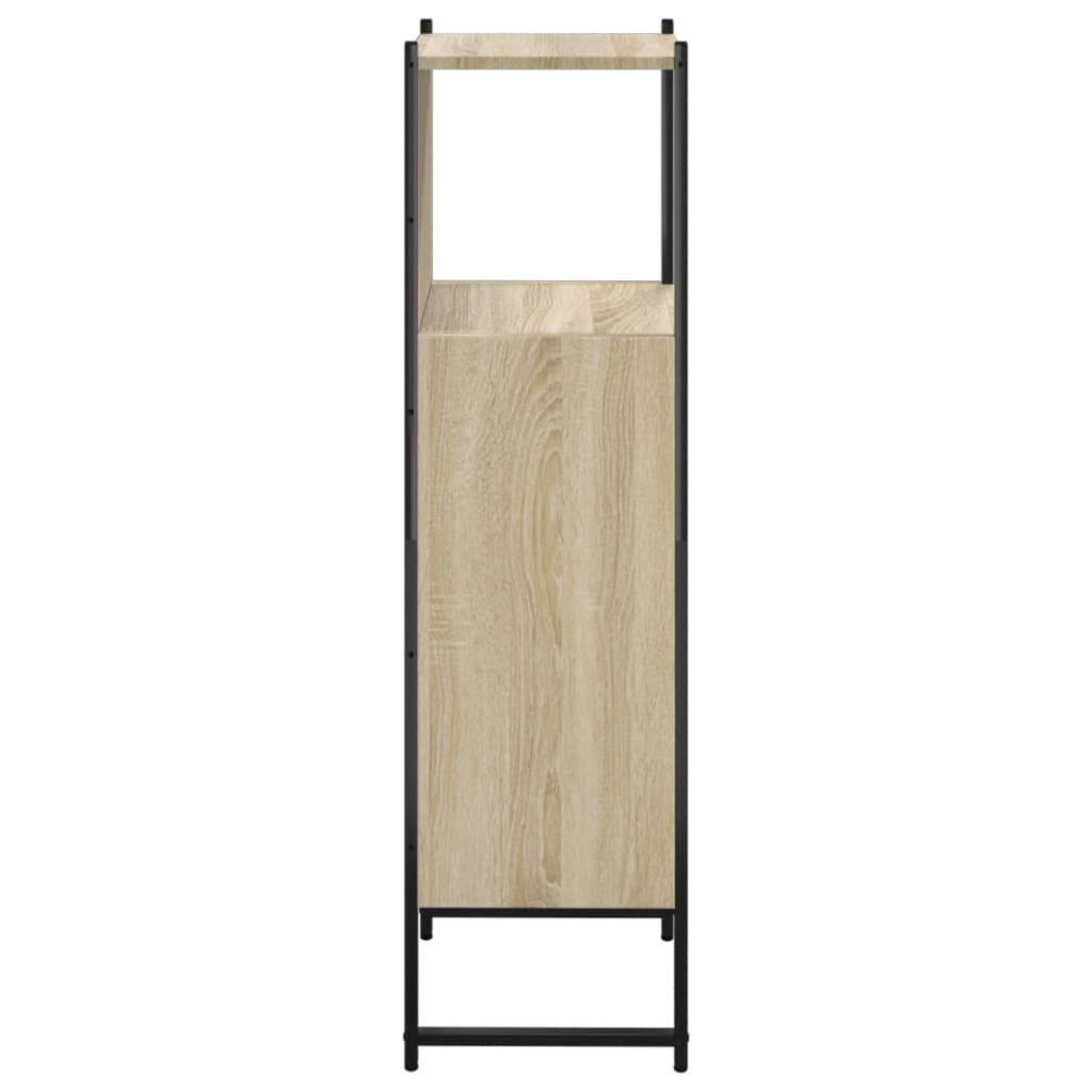 Armario de baño madera ingeniería roble Sonoma 33x33x120,5 cm