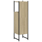 Armario de baño madera ingeniería roble Sonoma 33x33x120,5 cm