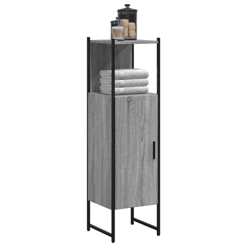Armario de baño madera de ingeniería envejecida 33x33x120,5 cm