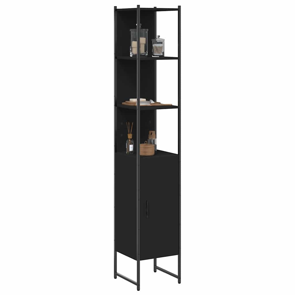 Armario de baño madera de ingeniería envejecida 33x33x120,5 cm