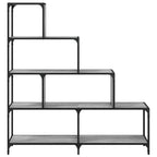 Librería con 4 peldaños madera gris Sonoma 139x33,5x149 cm