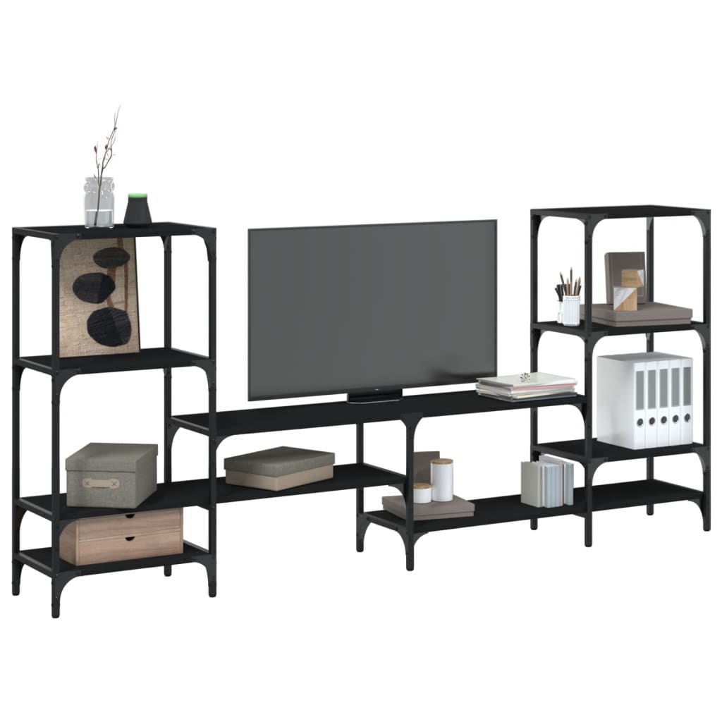 Mueble de TV madera de ingeniería gris Sonoma 206,5x28,5x95 cm