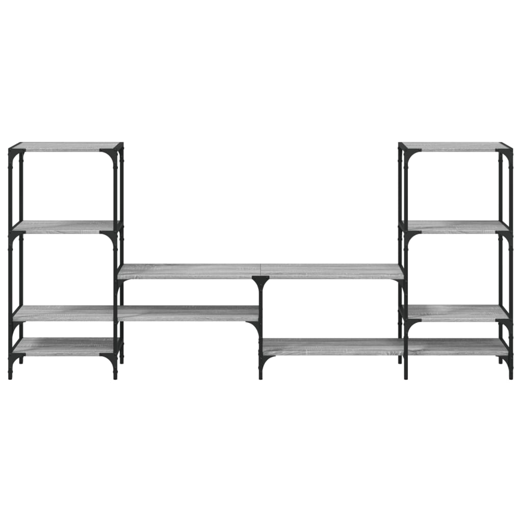 Mueble de TV madera de ingeniería gris Sonoma 206,5x28,5x95 cm