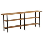 Mesa consola de madera contrachapada negro 90x35x80 cm