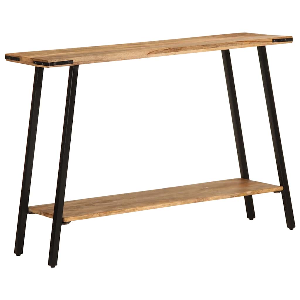Mesa consola de madera contrachapada negro 90x35x80 cm