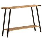 Mesa consola de madera contrachapada negro 90x35x80 cm