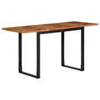 Mesa de comedor 140x70x75 cm madera maciza acacia