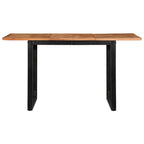 Mesa de comedor 140x70x75 cm madera maciza acacia