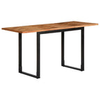 Mesa de comedor 140x70x75 cm madera maciza acacia