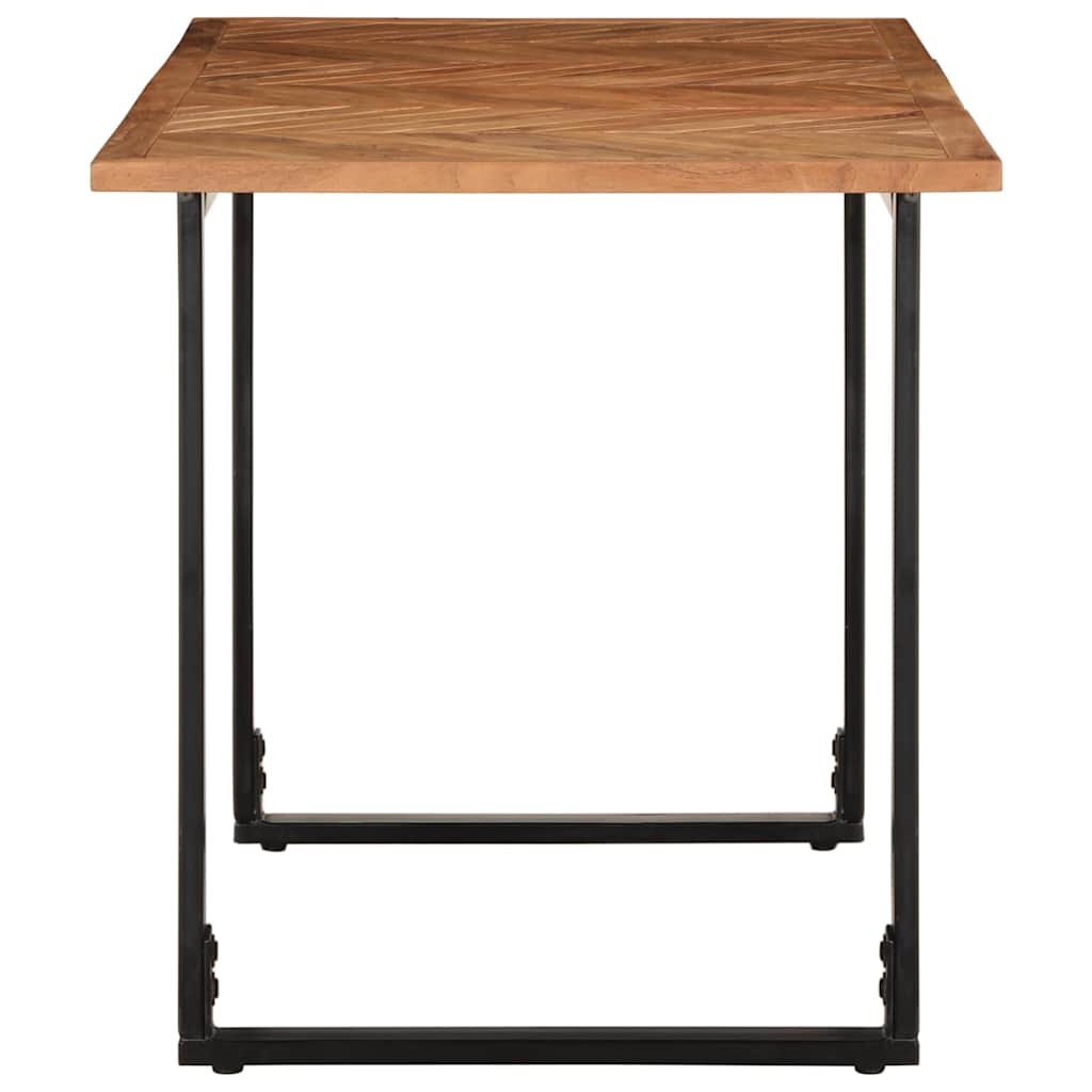 Mesa de comedor 140x70x75 cm madera maciza acacia