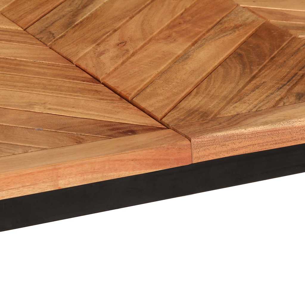 Mesa de comedor 140x70x75 cm madera maciza acacia