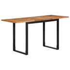 Mesa de comedor 140x70x75 cm madera maciza acacia