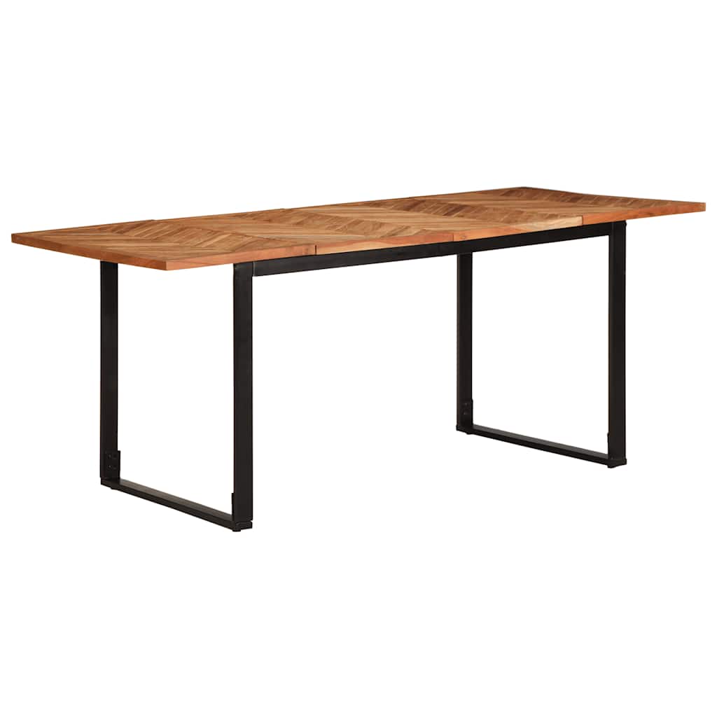 Mesa de comedor 140x70x75 cm madera maciza acacia