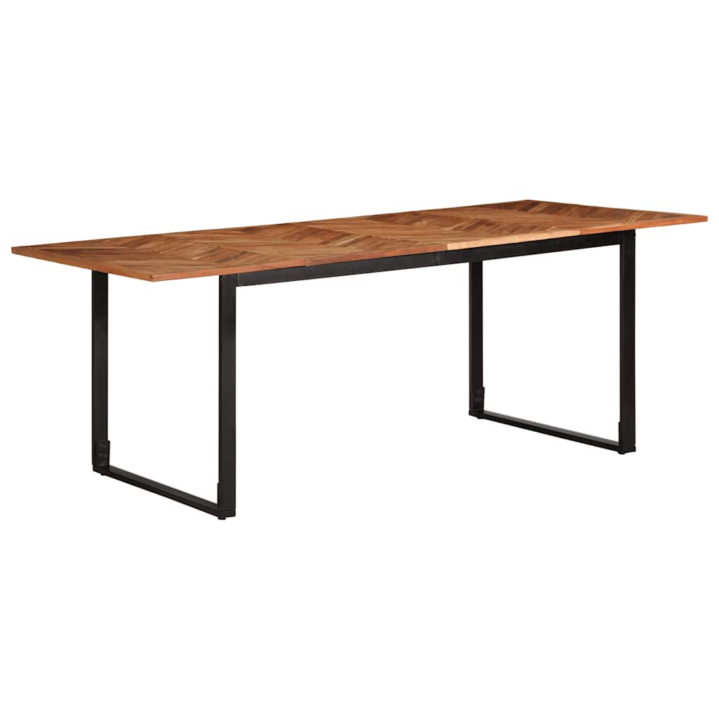 Mesa de comedor 140x70x75 cm madera maciza acacia