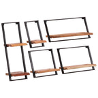 Estante de pared roble negro 90x16x78 cm madera de ingeniería