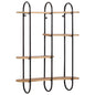 Estante de pared madera maciza de mango 90x20x116,5 cm