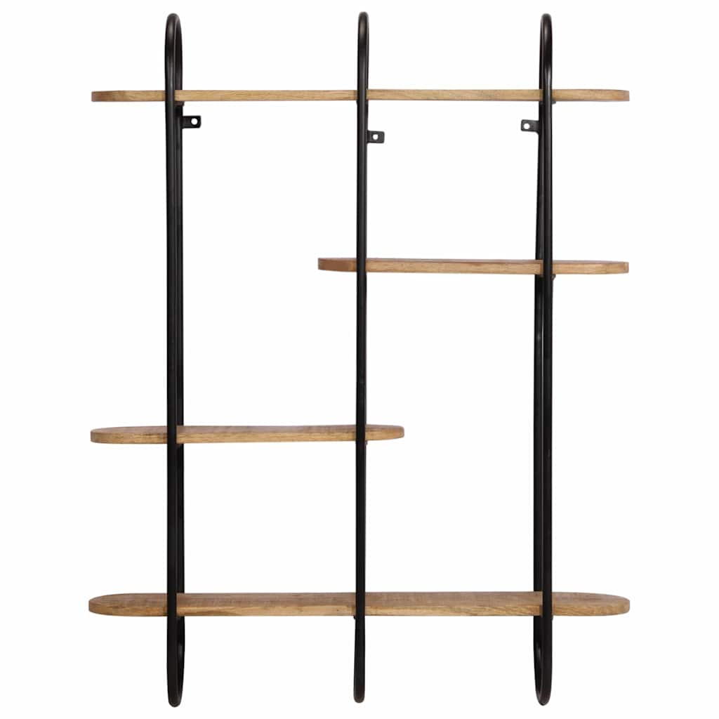 Estante de pared madera maciza de mango 90x20x116,5 cm