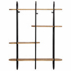 Estante de pared madera maciza de mango 90x20x116,5 cm