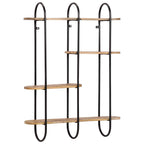 Estante de pared madera maciza de mango 90x20x116,5 cm