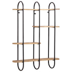 Estante de pared madera maciza de mango 90x20x116,5 cm