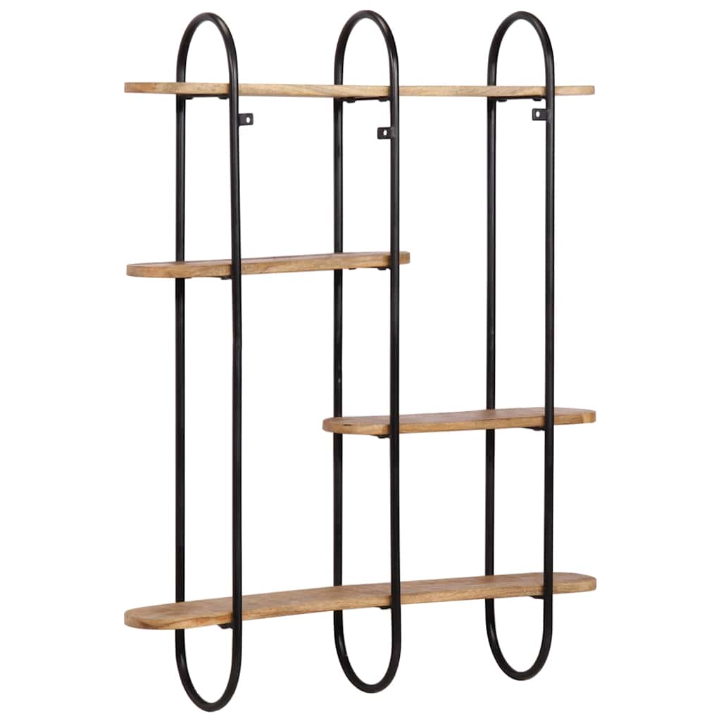 Estante de pared madera maciza de mango 90x20x116,5 cm