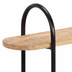 Estante de pared madera maciza de mango 90x20x116,5 cm