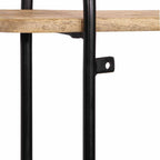 Estante de pared madera maciza de mango 90x20x116,5 cm