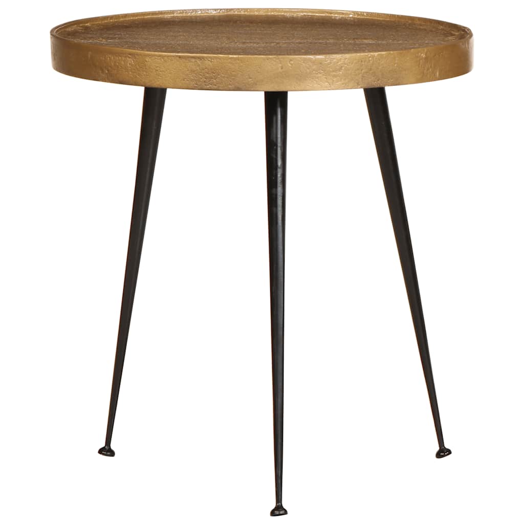 Mesa de centro 2 uds madera contrachapada dorada
