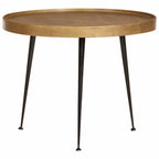 Mesa de centro 2 uds madera contrachapada dorada