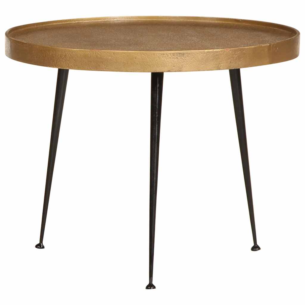 Mesa de centro 2 uds madera contrachapada dorada