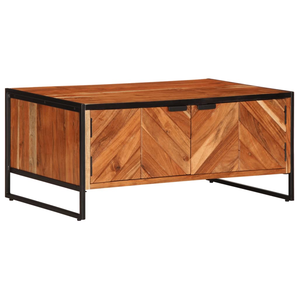 Solid acacia wood coffee table 80x51x40 cm