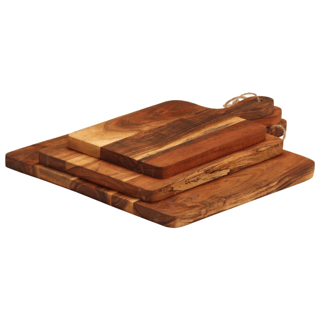 Tabla de cortar madera maciza de acacia 30x21x4 cm