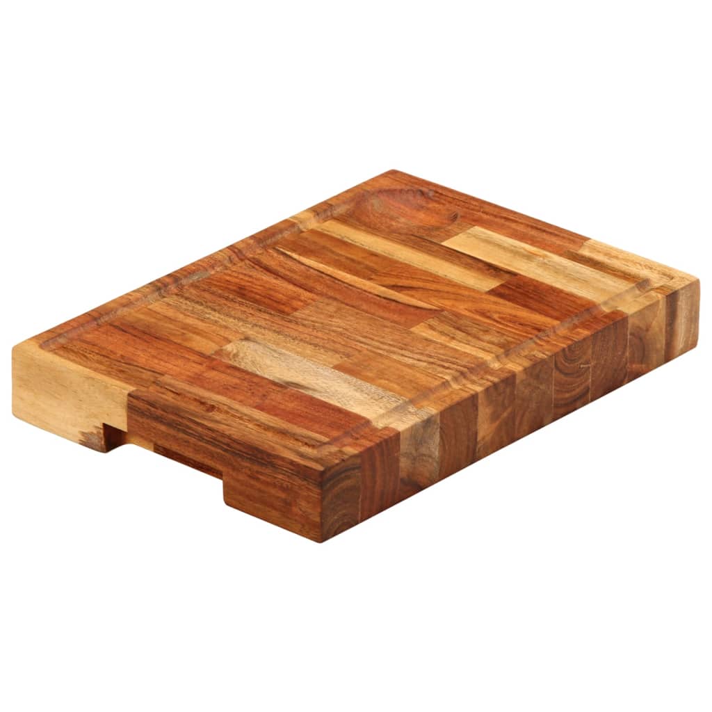 Tabla de cortar madera maciza de acacia 30x21x4 cm