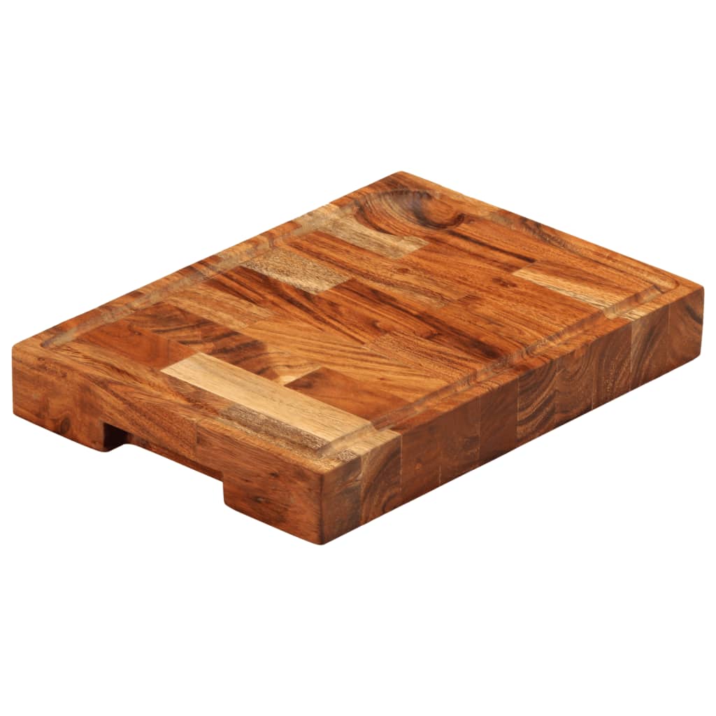 Tabla de cortar madera maciza de acacia 30x21x4 cm
