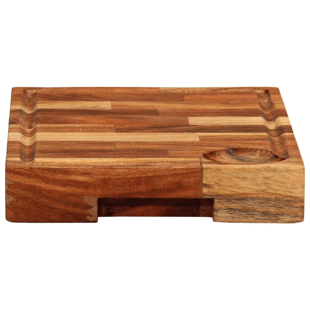 Tabla de cortar madera maciza de acacia 30x21x4 cm