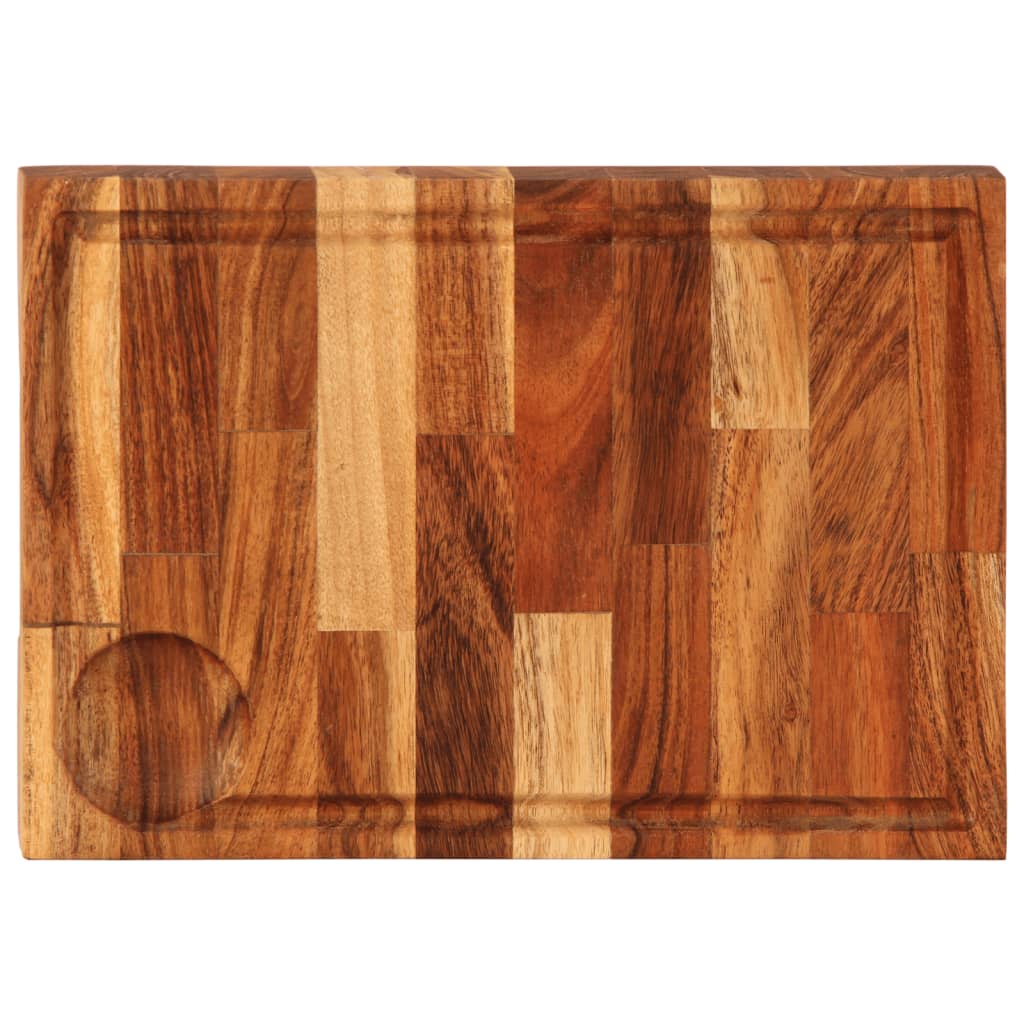 Tabla de cortar madera maciza de acacia 30x21x4 cm